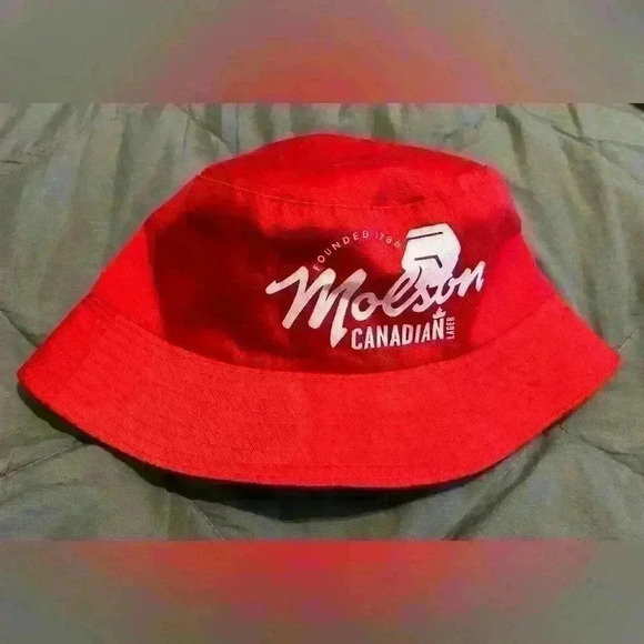 New  Molson Canadian bucket hat red - Picture 3 of 4